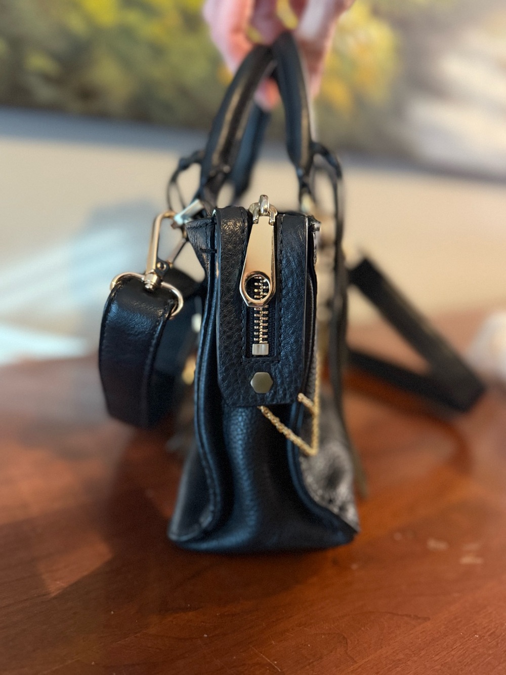 Rebecca Minkoff Genuine Leather Micro Regan Satchel 🖤 - Picture 2 of 8